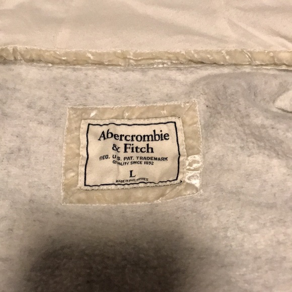 Abercrombie & Fitch grey womens zip hoodie Large - Picture 6 of 10